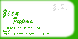 zita pupos business card